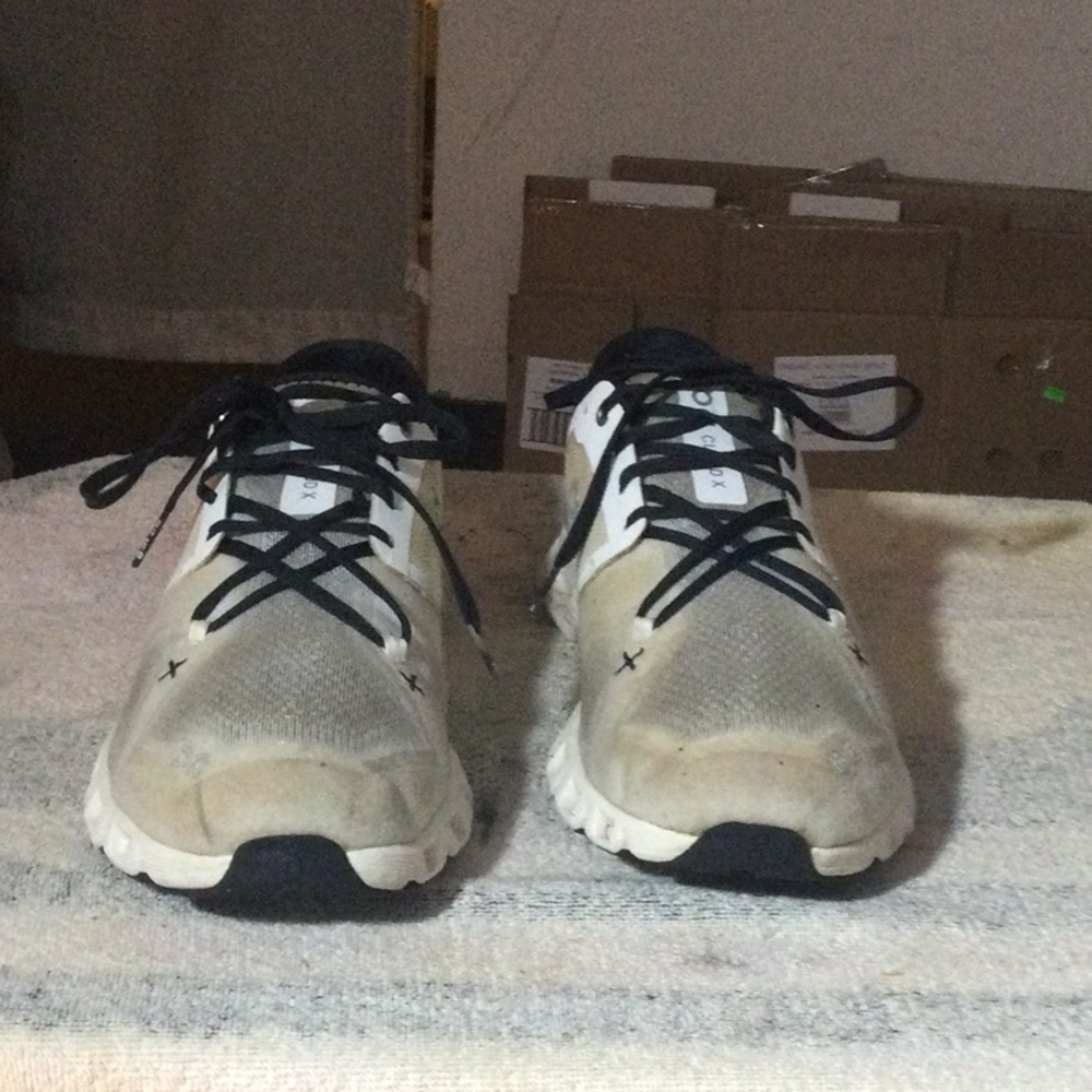 Men's Black and White Athletic Shoes